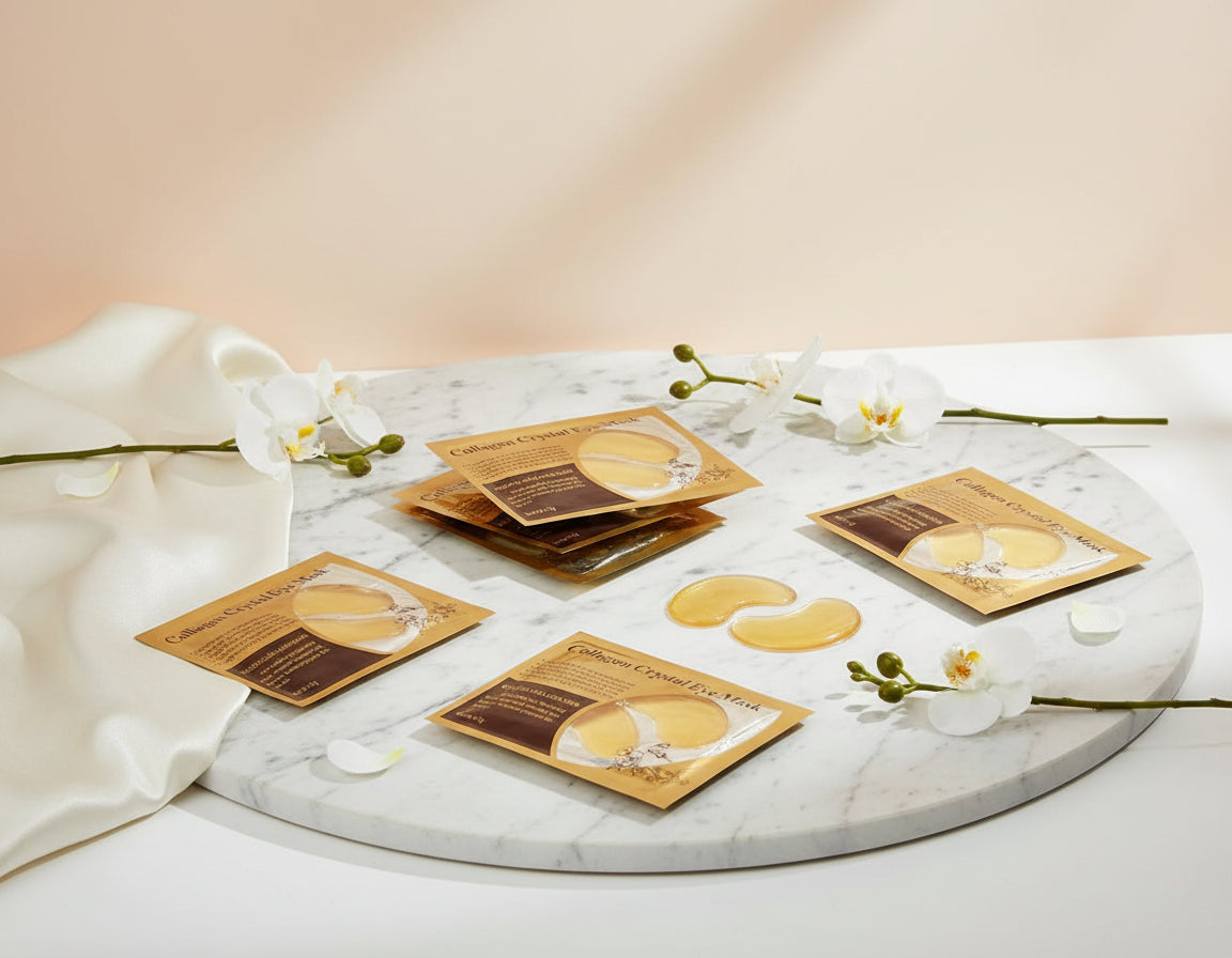 Patchs Yeux au Collagène Or – Anti-cernes et Défatigants (10 paires)